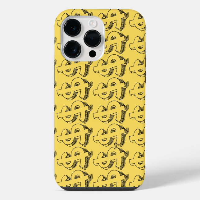 Coque iPhone dollar d'or (Verso)