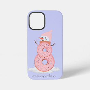 Coque iPhone 12 Mini donut bonhomme de neige