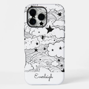 Coque iPhone 16 Pro Max Doodles de rêves célestes personnalisés