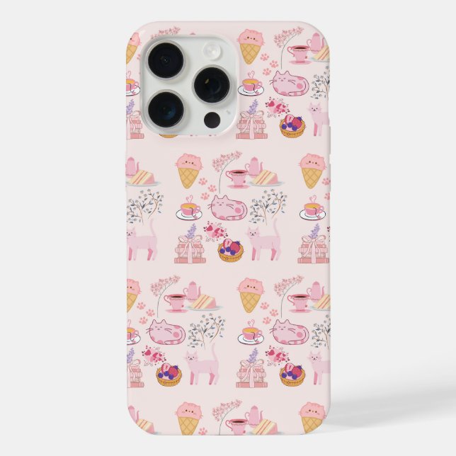 Coque iPhone Douceur des chats roses (Verso)