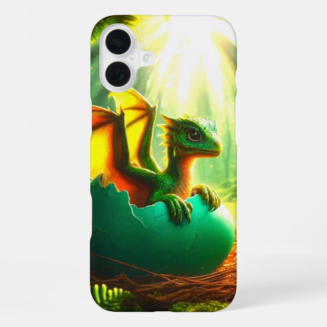Coque iPhone Dragon vert (Verso)