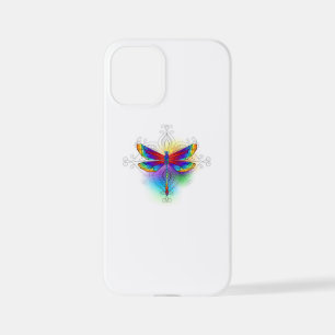 Coque iPhone 12 Mini Dragonfly en arc-en-ciel