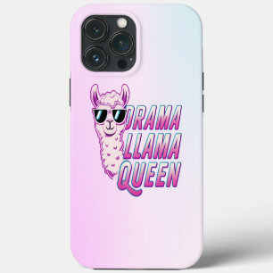 Etui iPhone 13 Pro Max Drama Llama Queen Cute Llama Avec Lunettes De Sole