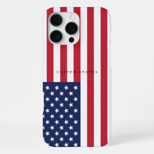 Coque iPhone 16 Pro Max Drapeau américain minimaliste des États-Unis