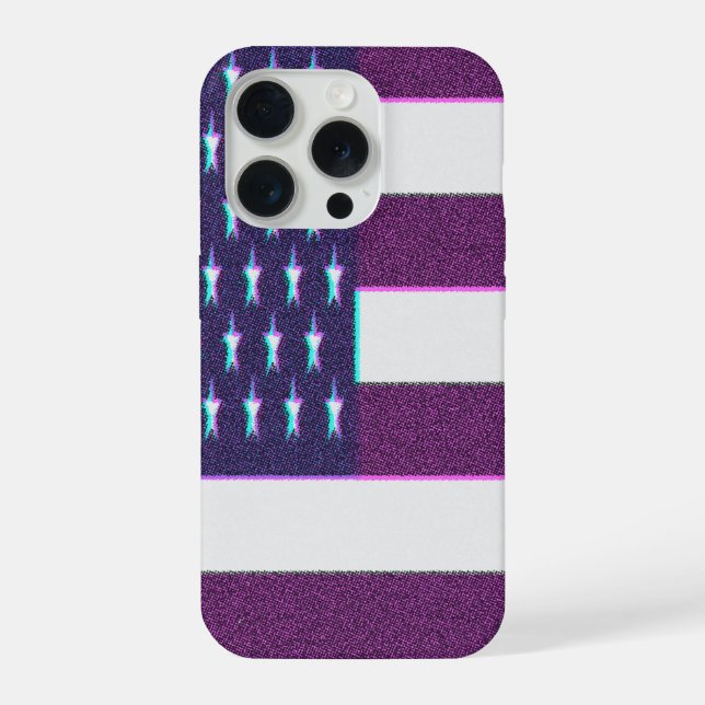 Coque iPhone Drapeau américain rétro (Verso)