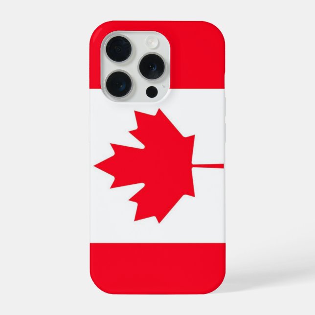 Coque iPhone Drapeau canadien. CANADA. (Verso)