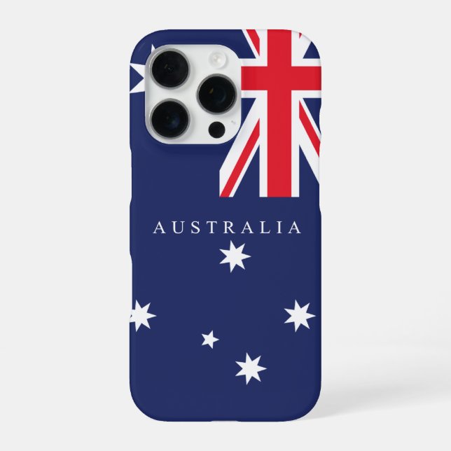 Coque iPhone Drapeau classique d'Australie (Verso)