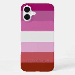 Coque iPhone 16 Plus Drapeau de fierté lesbienne de SlipperyJoe's fémin