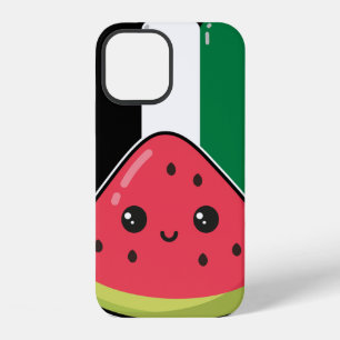Coque iPhone 12 Drapeau de la Palestine mignonne avec Palestin san