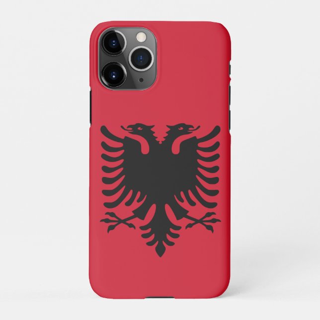 Coque iPhone Drapeau de l'Albanie (Dos)