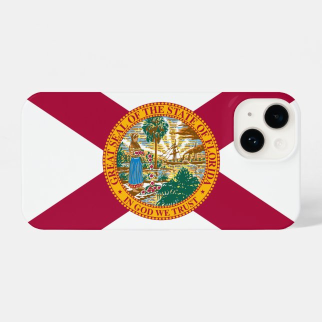 Coque iPhone Drapeau de l'État de Floride (Verso Horizontal)