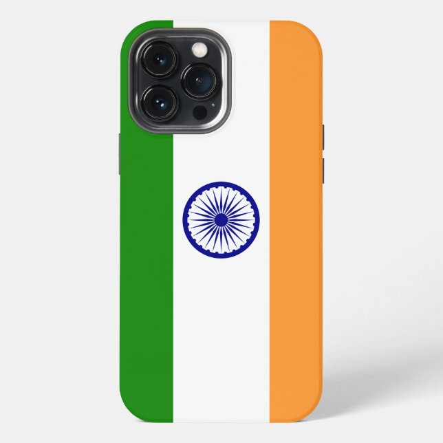 Coque iPhone Drapeau de l'Inde (Verso)