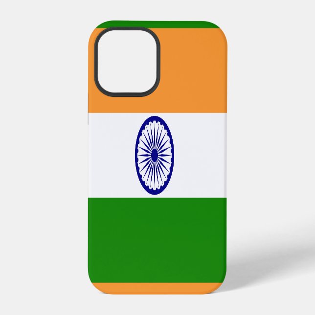 Coque iPhone Drapeau de l'Inde (Verso)