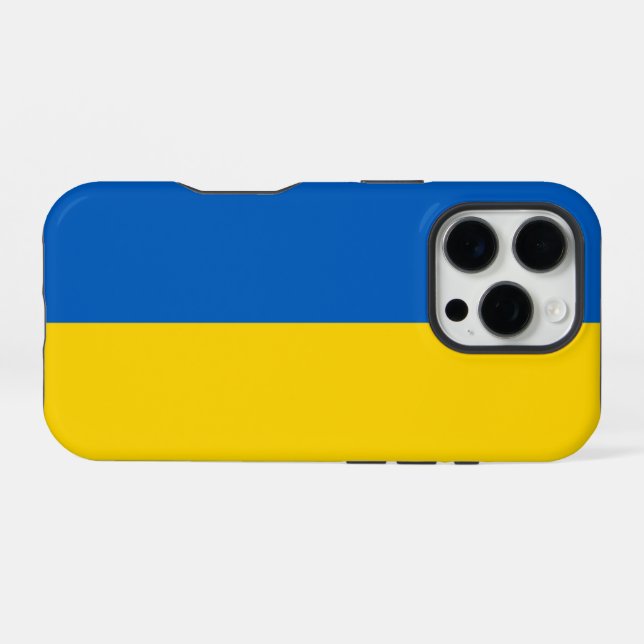 Coque iPhone Drapeau de l'Ukraine (Verso Horizontal)