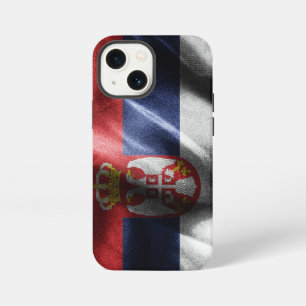Etui iPhone 13 Mini drapeau de soie de Serbie
