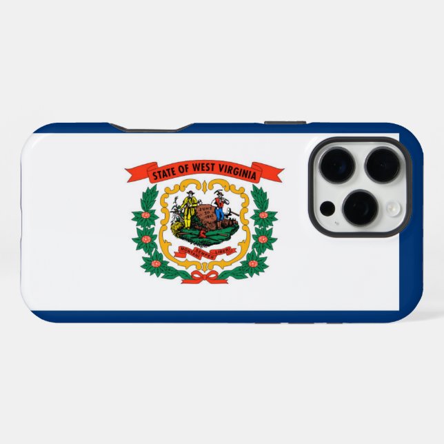Coque iPhone Drapeau de Virginie occidentale (Verso Horizontal)