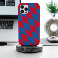 Drapeau diamant Bavière bleu et rouge Motif