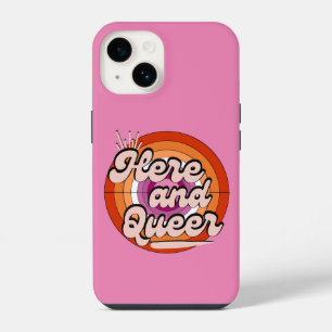 Coque Pour iPhone 14 Drapeau lesbien : LGBTQ - Ici et Queer
