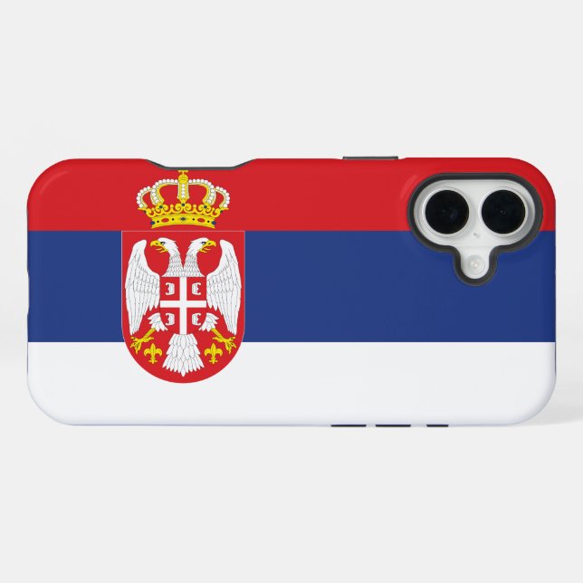 Coque iPhone Drapeau serbe (Verso Horizontal)