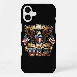 Coque iPhone 16 Plus Drapeau USA 250e anniversaire 250 ans d'Amérique