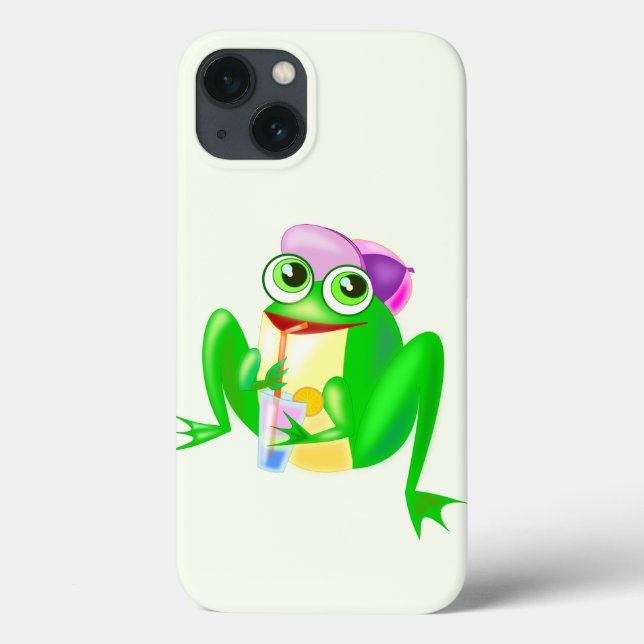 Coque iphone drôle avec Happy Frog (Verso)