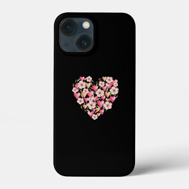 Coque iphone du coeur des fleurs (Verso)