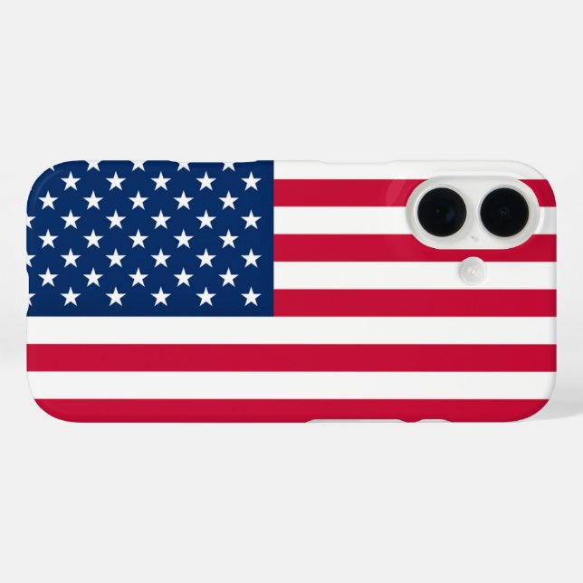 Coque iphone du drapeau américain (Verso (horizontal))