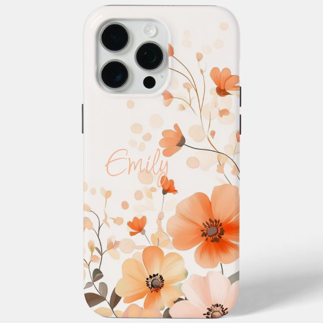 Coque iphone du nom du Motif de fleurs mûres (Verso)