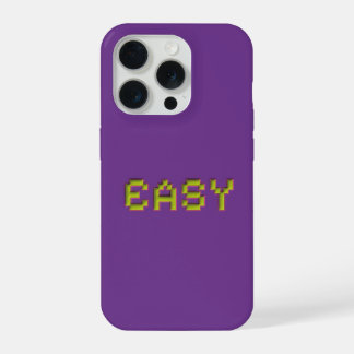 Coque iPhone EASY Neon Pixel Art - Violet 3D Gamin