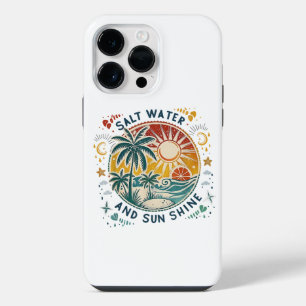 Coque Pour Pour iPhone 14 Pro Max Eau salée et soleil brillant plage tropicale vinta