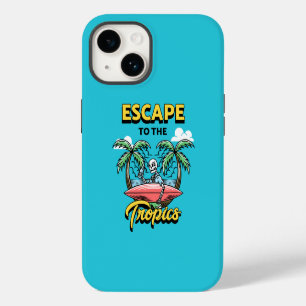 Coque Pour iPhone 14 Échapper au Surf squelette des Tropiques