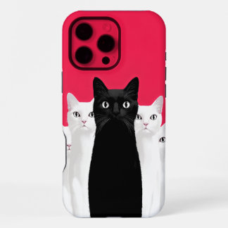Coque iPhone 16 Pro Max Élégance exceptionnelle : Chat noir parmi les chat