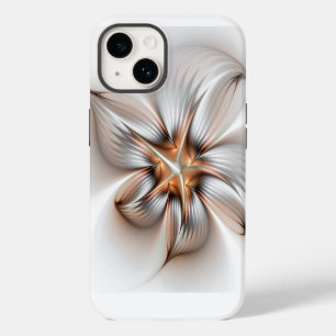 Coque Pour iPhone 14 Élégance florale Art fractal abstrait moderne
