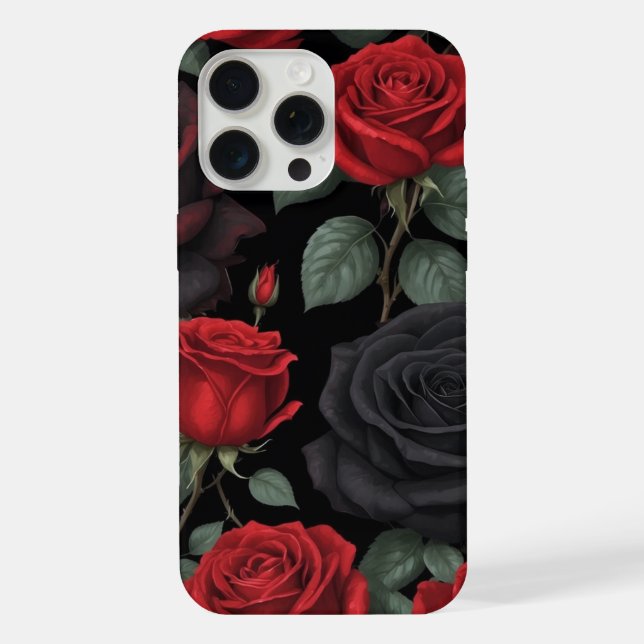 Coque iPhone Élégance Rose Gothique (Verso)