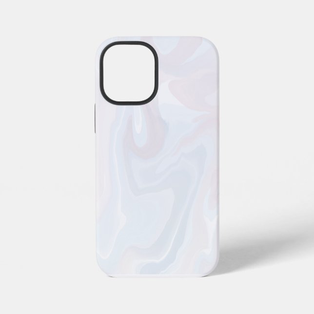 Coque iPhone Élégant blanc marbré texturé (Verso)