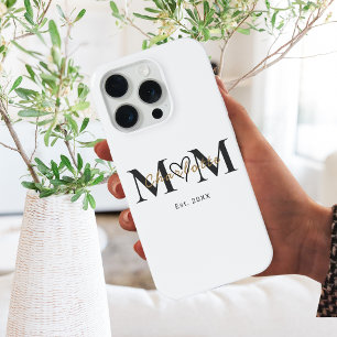 Élégant Étui de Téléphone Personnalisé au Nom de M