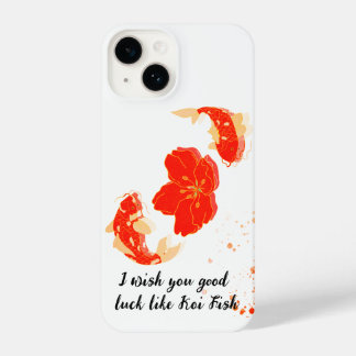 Coque Pour iPhone 14 Elegant Koi Fish and Red flower&golden| Jpanese