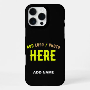 COQUE iPhone 16 PRO MAX ÉLÉGANT MODERNE PERSONNALISABLE NOIR MARQUE VERIFI