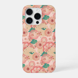Coque iPhone 16 Pro Élégant ornement Floral Poche de printemps Jardin