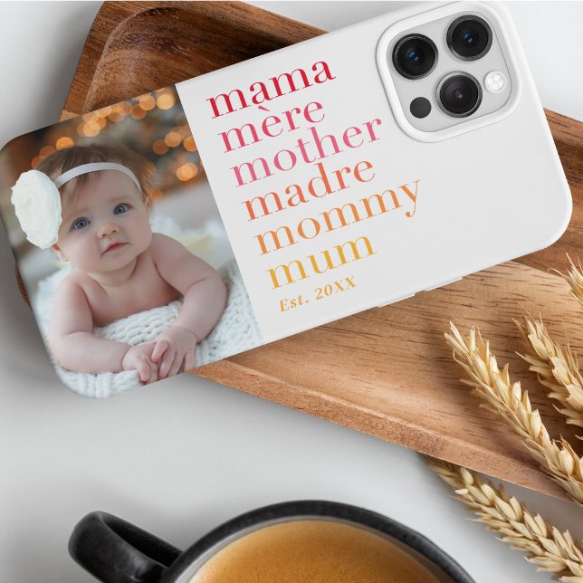 Coque iPhone Elégante maman moderne Mere maman maman photo mama (Créateur téléchargé)
