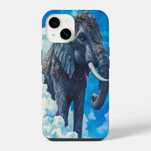 Coque iPhone 🐘 Éléphant céleste (Verso)