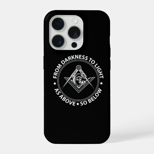Coque iPhone emblème de la franc-maçonnerie (Verso)