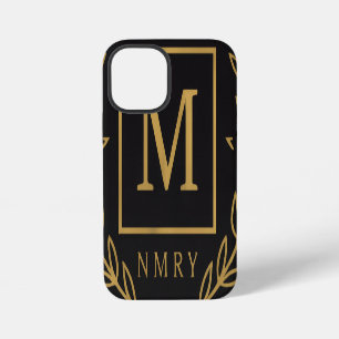 Coque iPhone 12 Mini "Emblème Royal NMKY – Monogramme M Dessin de Crête