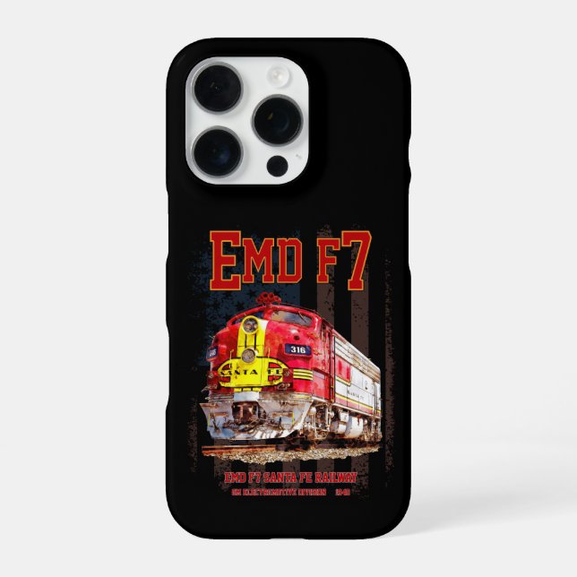 Coque iPhone EMD F7 Santa Fe Warbonnet with American Flag. (Verso)