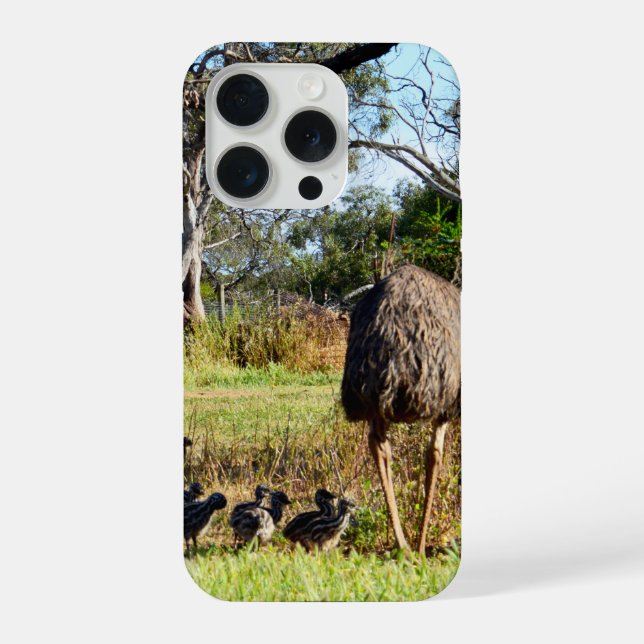 Coque iPhone Emu Parents Taking Chicks For Walk, (Verso)