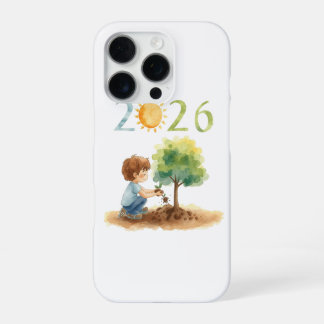Coque iPhone 16 Pro En attendant 2026 – Garçon plantant un arbre pour