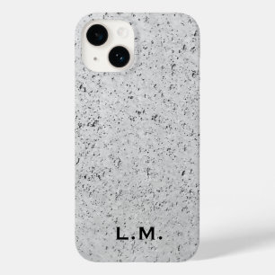 Coque iphone en béton illustré monogrammé