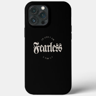 Etui iPhone 13 Pro Max En Dieu, je suis sans peur 2 Tim 1:7 Chrétien