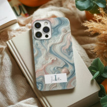 Coque iphone en marbre Pastel personnalisé