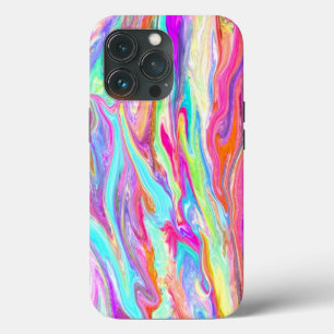 Coque iphone en néon couleur liquide